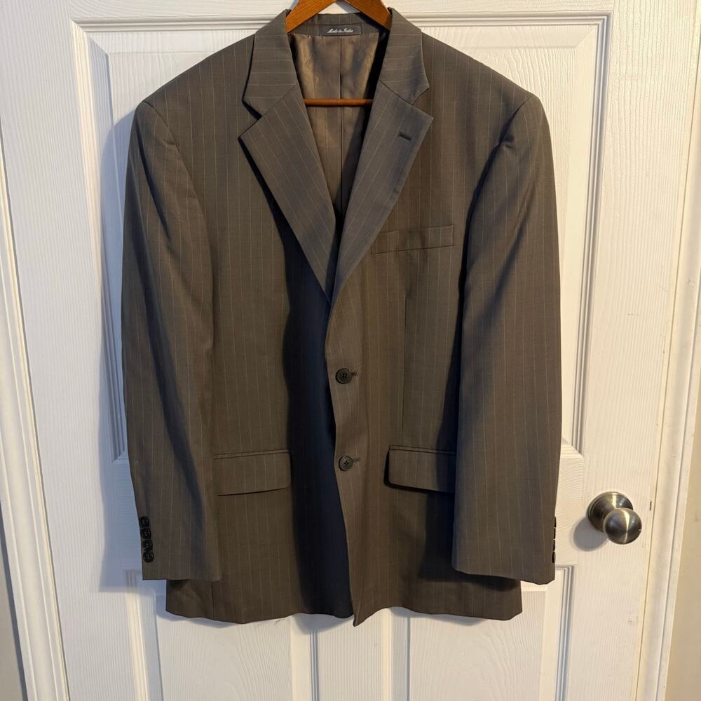 Oscar de la Renta Wool Blazer Mens Size 44R Tailored Fit Sport Coat